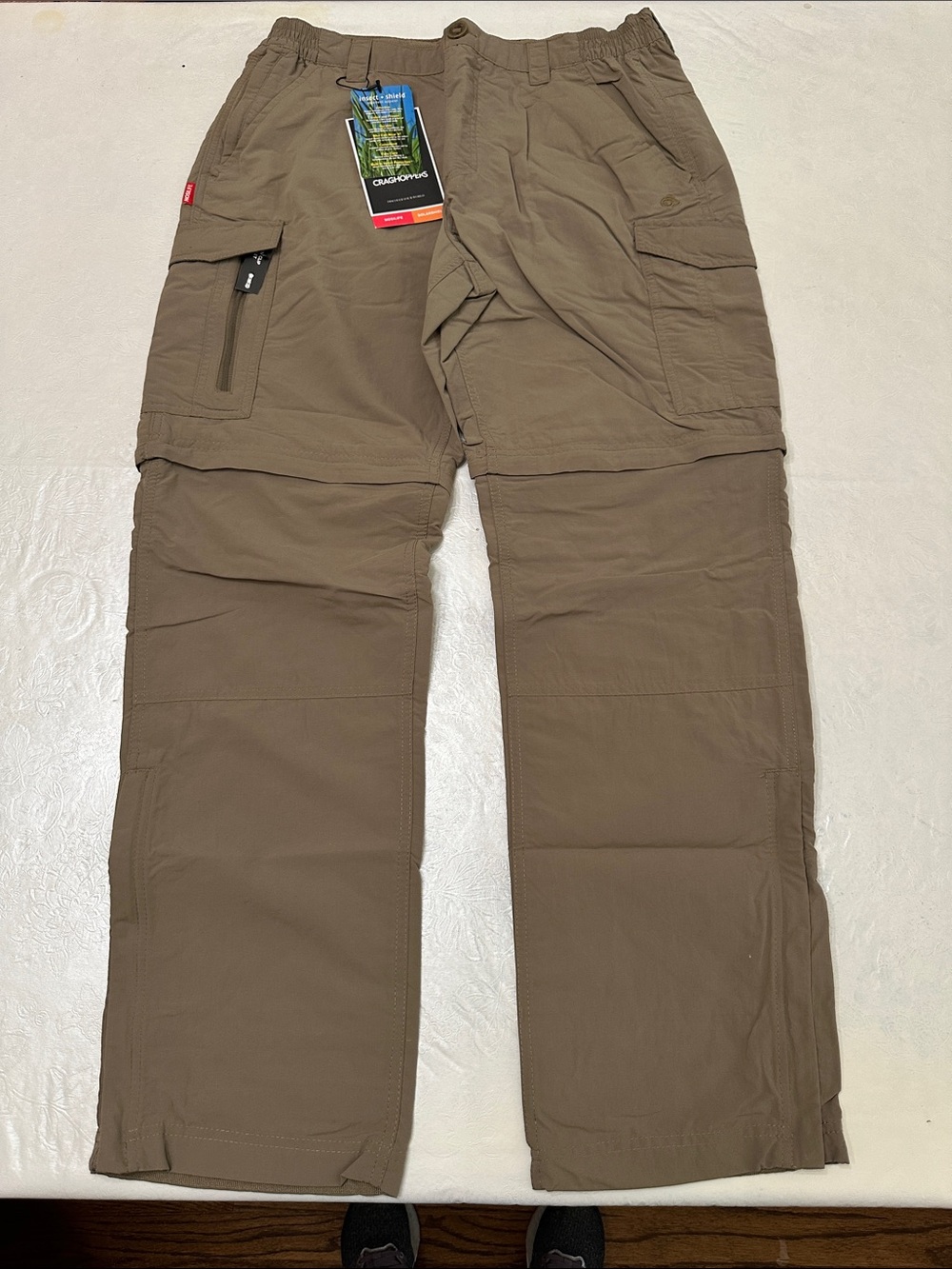 Craghoppers NOSILIFE CONVERTIBLE TROUSER - Pebble